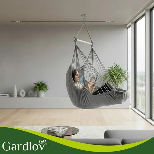 Hängesessel Hängeschaukel Hängestuhl XXL 150kg Garten Balkon mit Kissen