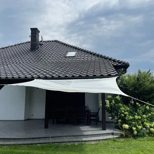 Sonnensegel 3x2m Rechteckig Sonnenschutz UV Schutz Terrasse Balkon Beige