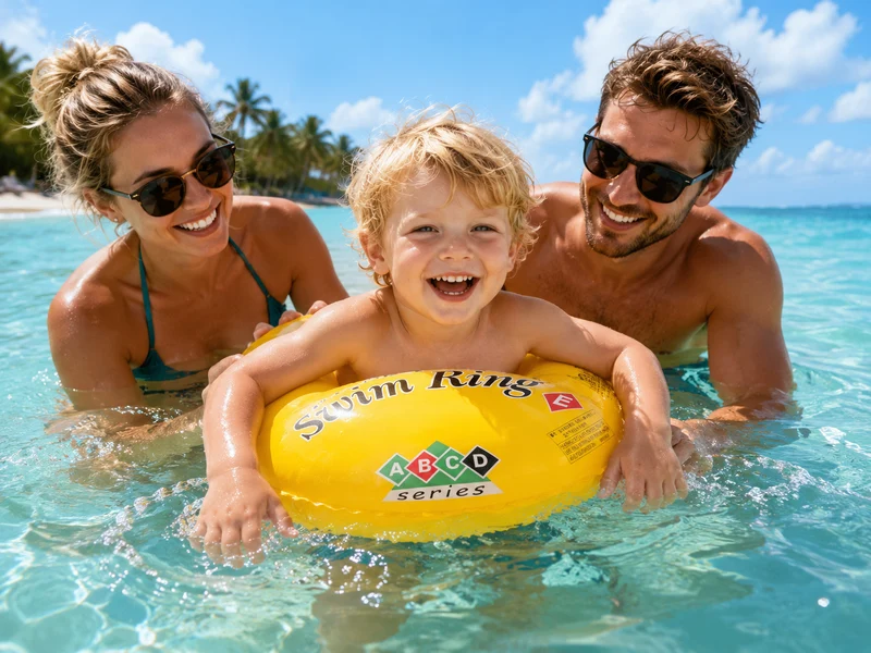 Schwimmring Kinder Aufblasbar 45cm Baby Pool Schwimmhilfe 3-6 Jahre