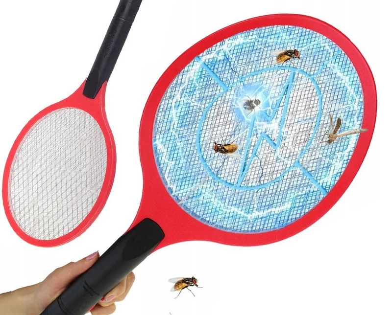 Elektrische Fliegenklatsche Insektenfänger Mücken Fliegen Wespen Batteriebetrieb