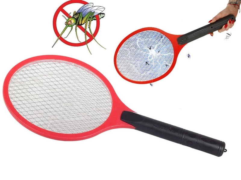 Elektrische Fliegenklatsche Insektenfänger Mücken Fliegen Wespen Batteriebetrieb