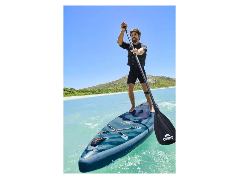 CRIVIT Touring SUP Board 350cm Aufblasbar 130kg Stand Up Paddle Drop Stitch