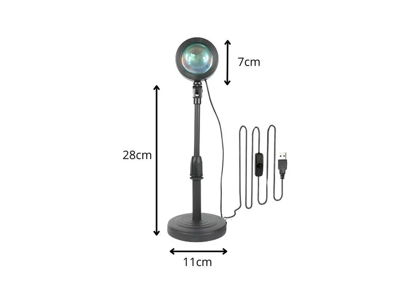 LED Sonnenuntergang Projektor RGB Lampe USB mit Fernbedienung Sunset Light