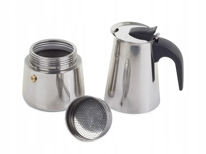 Espressokocher 300ml 6 Tassen Edelstahl Mokkakanne Kaffeekocher Induktion