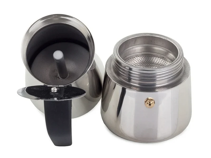 Espressokocher 300ml 6 Tassen Edelstahl Mokkakanne Kaffeekocher Induktion