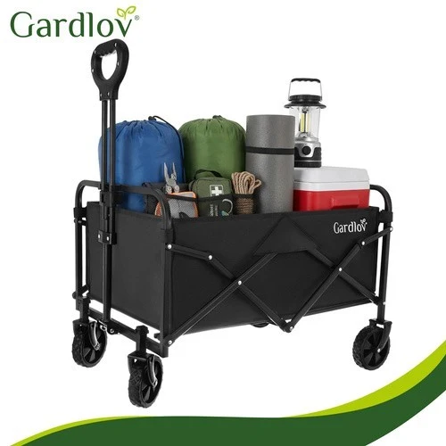 Bollerwagen Faltbar 90L 100kg Gartenwagen Transportwagen Handwagen Camping