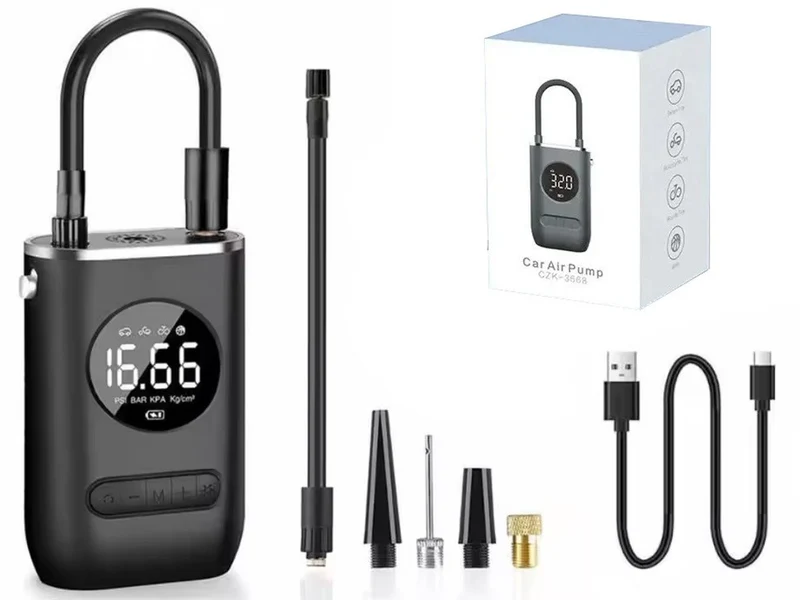 Akku Luftkompressor 10 Bar Elektrische Luftpumpe LCD Auto Fahrrad USB-C