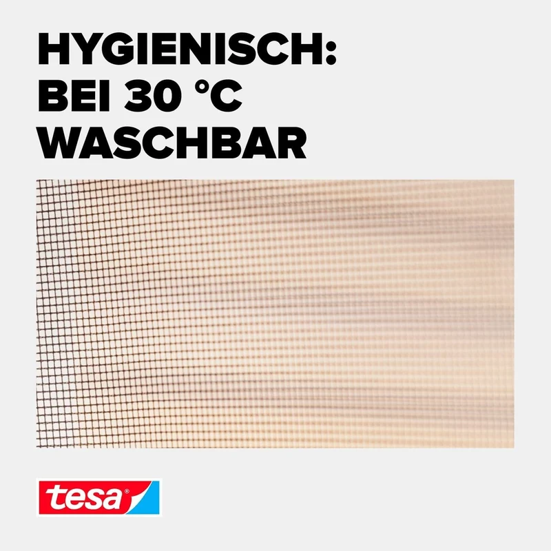 tesa Fliegengitter Fenster 130x150cm Insektenschutz Moskitonetz Anthrazit