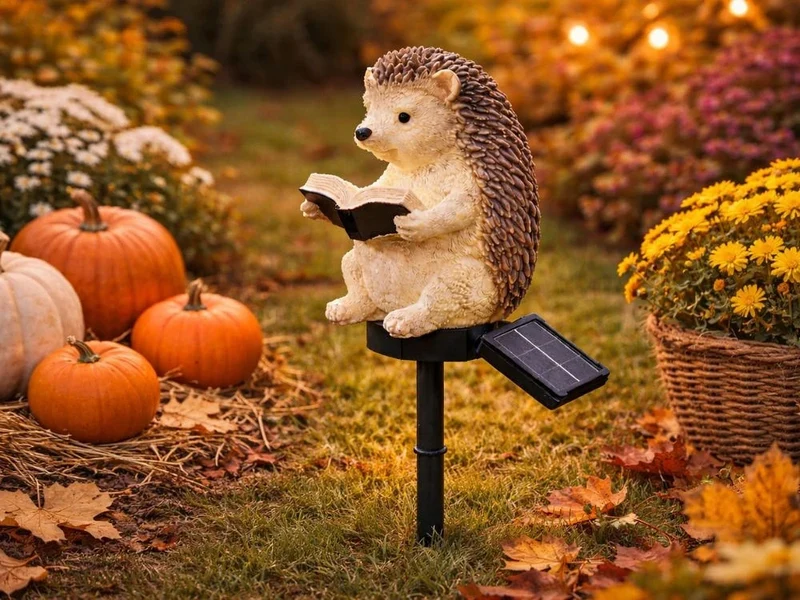 Solar Igel Gartenleuchte LED Solarleuchte Dämmerungssensor Warmweiß Deko