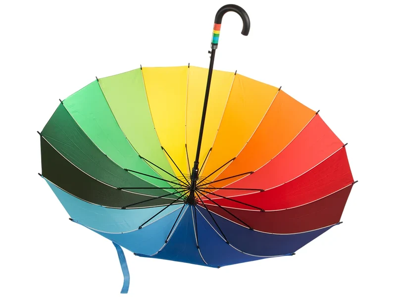 Regenbogenschirm Automatik Regenschirm XXL 115cm Windfest Bunt