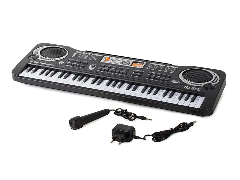 Kinder Keyboard 61 Tasten Mikrofon Elektronisches Klavier Lernkeyboard