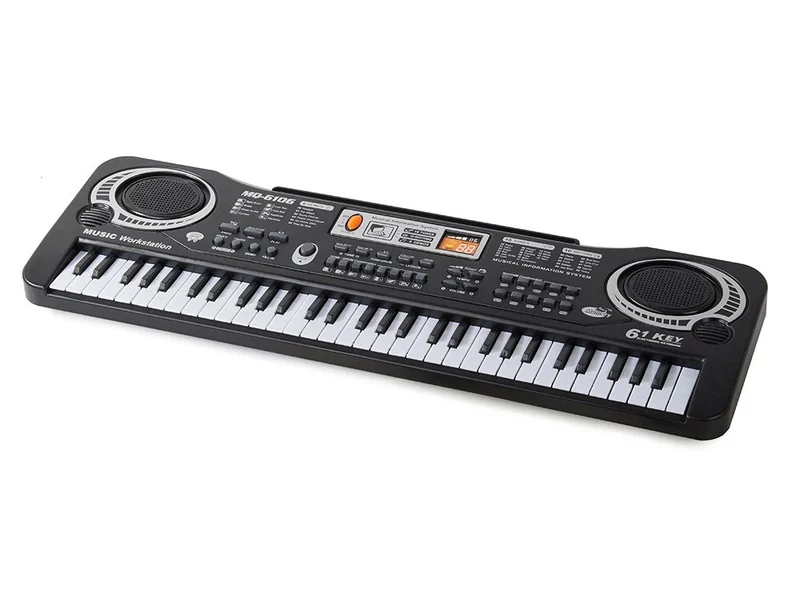 Kinder Keyboard 61 Tasten Mikrofon Elektronisches Klavier Lernkeyboard