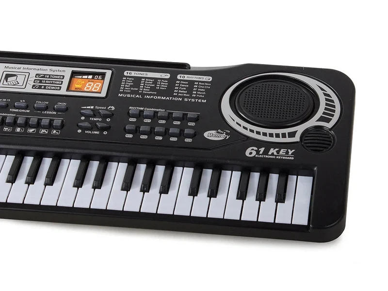 Kinder Keyboard 61 Tasten Mikrofon Elektronisches Klavier Lernkeyboard