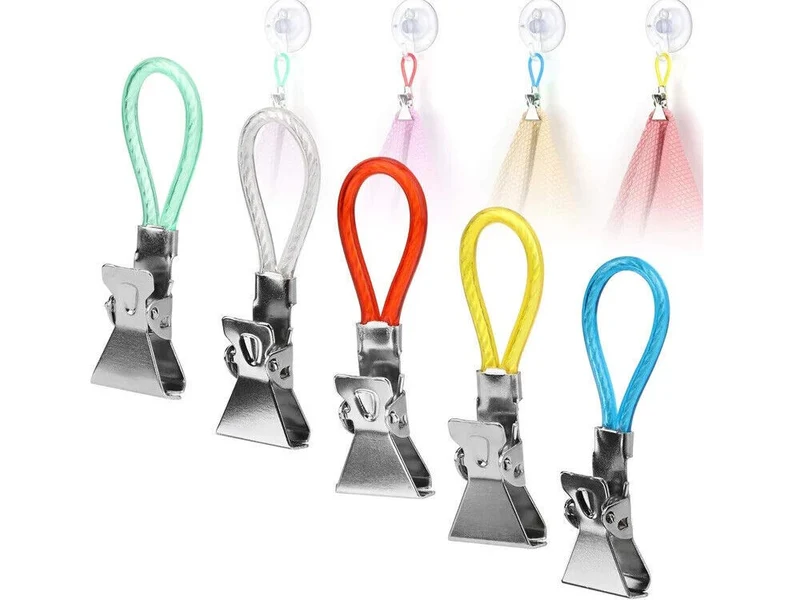 Handtuchclips 15 Stück Handtuchhalter Handtuchklammer Aufhänger Bunt Set