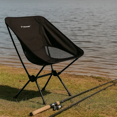 Klappbarer Campingstuhl bis 120 kg – leichter Angelstuhl & Strandstuhl mit Tragetasche für Outdoor