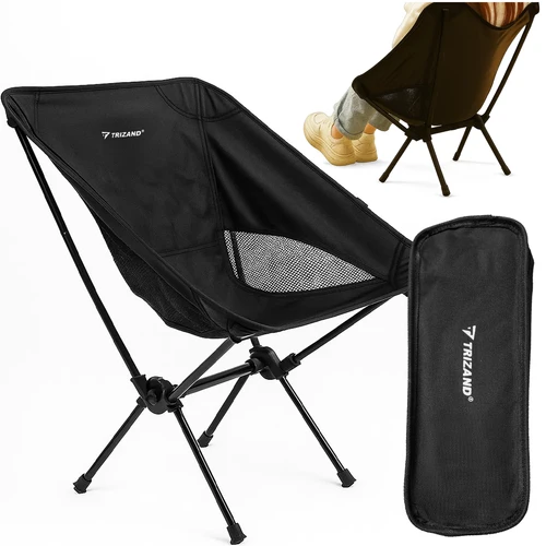Klappbarer Campingstuhl bis 120 kg – leichter Angelstuhl & Strandstuhl mit Tragetasche für Outdoor