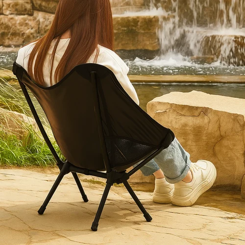 Klappbarer Campingstuhl bis 120 kg – leichter Angelstuhl & Strandstuhl mit Tragetasche für Outdoor