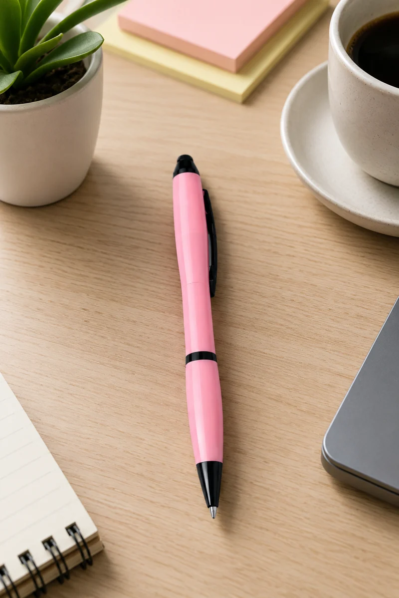 Kugelschreiber Rosa mit Clip Schreibstift Büro Schule 1/10 Stück