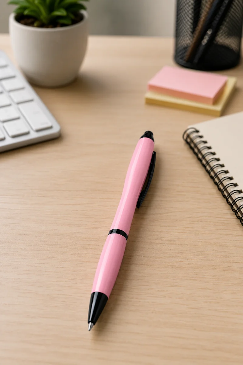 Kugelschreiber Rosa mit Clip Schreibstift Büro Schule 1/10 Stück
