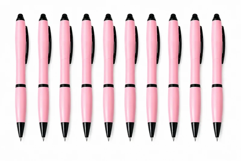 Kugelschreiber Rosa mit Clip Schreibstift Büro Schule 1/10 Stück