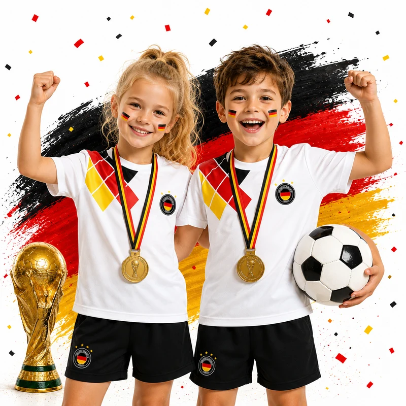 Deutschland Kinder Set T-Shirt Hose Fußball Fanset Kinder Trikot Set