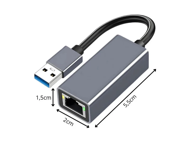 USB 3.0 Ethernet Adapter RJ45 LAN Netzwerkkarte 100Mbps – USB Typ A auf Netzwerkadapter für PC, Laptop und Notebook