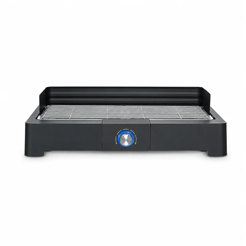 SEVERIN PG 8565 Elektrogrill 2200 W – Tischgrill mit Edelstahl-Grillrost für Balkon, Garten und Innenbereich