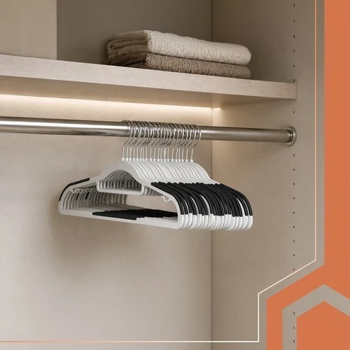 Kleiderbügel Anti Rutsch platzsparend Hosenbügel grau 1/10/20 Stück