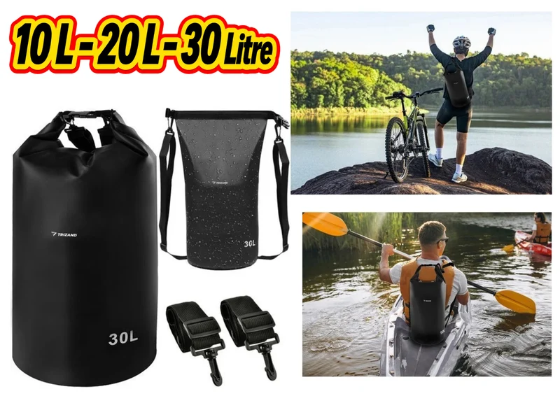 Wasserdichte Dry Bag Tasche 10L 20L 30L – Outdoor Packsack für Kajak, Camping, Wandern, Boot und Reisen