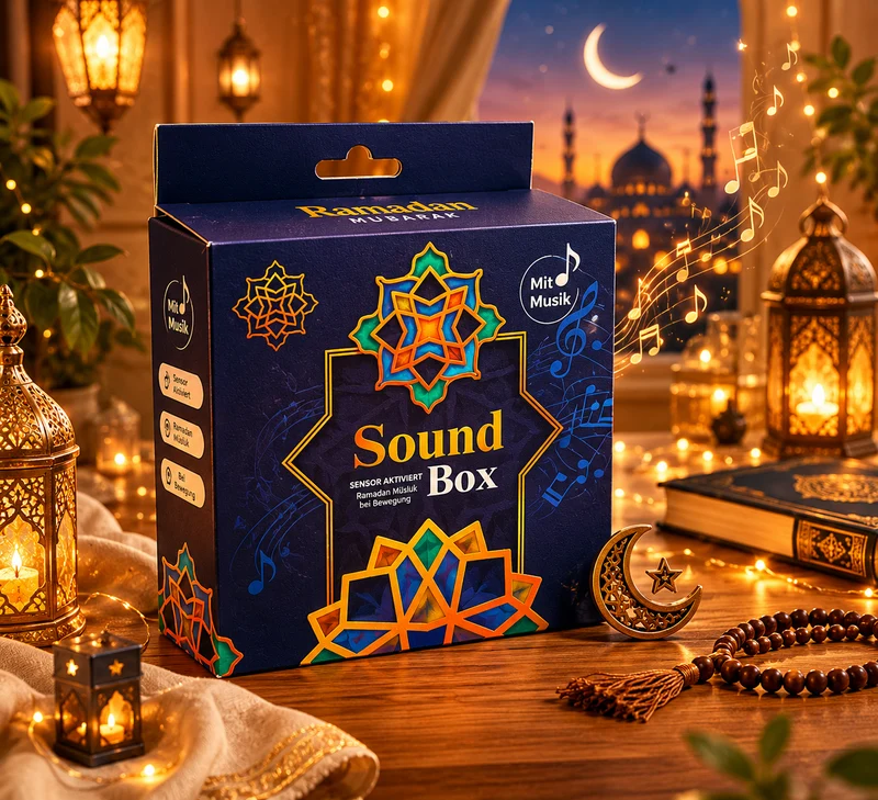 Ramadan Soundbox Bewegungssensor Islamische Deko Eid Mubarak Sound