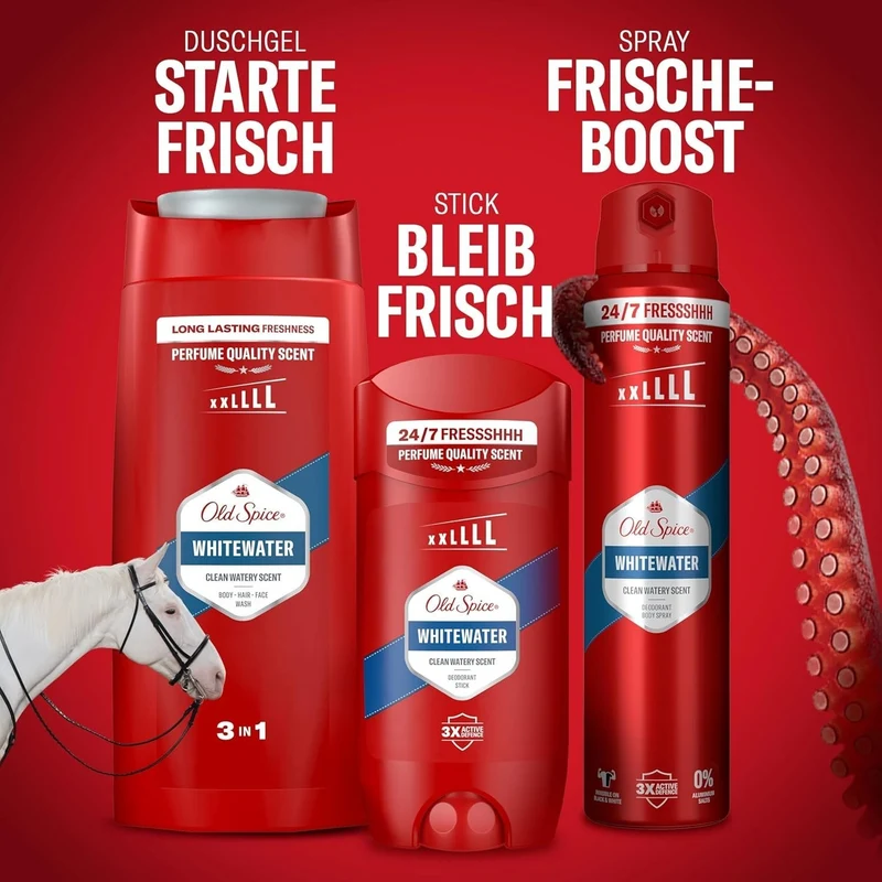 Old Spice Whitewater Duschgel 3in1 1000ml Shampoo Herren