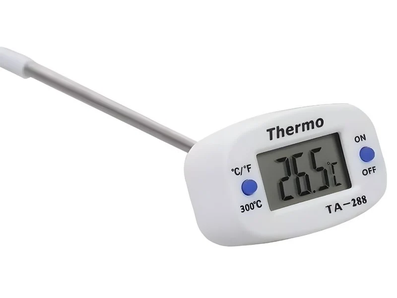 Digitales LCD-Küchenthermometer mit Fleischspieß – Präzises Bratenthermometer zum Kochen & Grillen