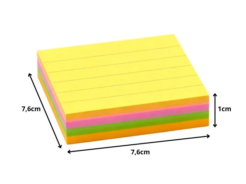 Haftnotizen liniert selbstklebend 100 Blatt Notizzettel Block 6957990902729