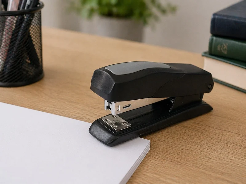 Ergonomischer Metall Bürohefter Schwarz Für Bis Zu 25 Blatt Stabiler Tacker Für Büro Schule und Zuhause