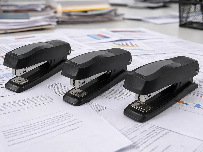 Ergonomischer Metall Bürohefter Schwarz Für Bis Zu 25 Blatt Stabiler Tacker Für Büro Schule und Zuhause