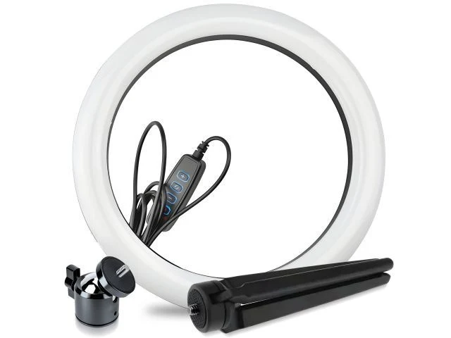 LED Selfie Ringlicht mit Stativ & USB – Dimmbares TikTok Licht 12cm