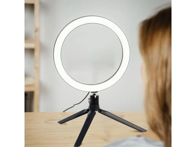 LED Selfie Ringlicht mit Stativ & USB – Dimmbares TikTok Licht 12cm