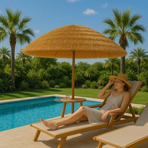 Gartenschirm Hawaii 170cm Sonnenschirm Balkon Strand knickbar