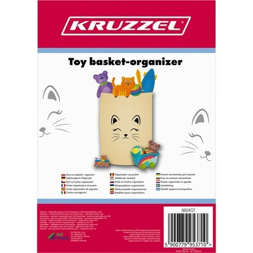 Spielzeugkorb XL 42L faltbar Wäschekorb Organizer mit Kordel