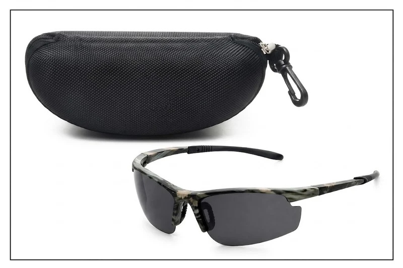 Sport Sonnenbrille UV400 Panorama Fahrrad Laufbrille mit EVA Etui Unisex