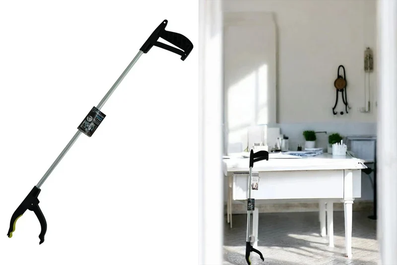 Greifhilfe 76cm Aluminium mit Magnet Greifer Zange 10 Stück Set