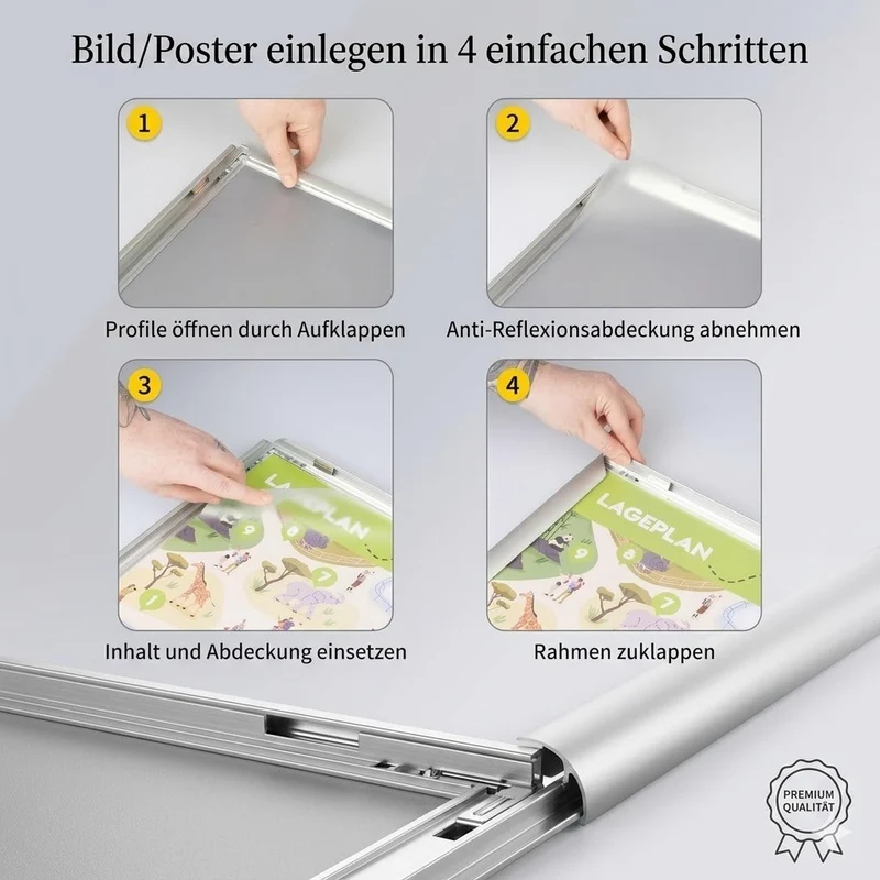 Klapprahmen A1 Posterrahmen Alu 25mm Wandmontage Werberahmen