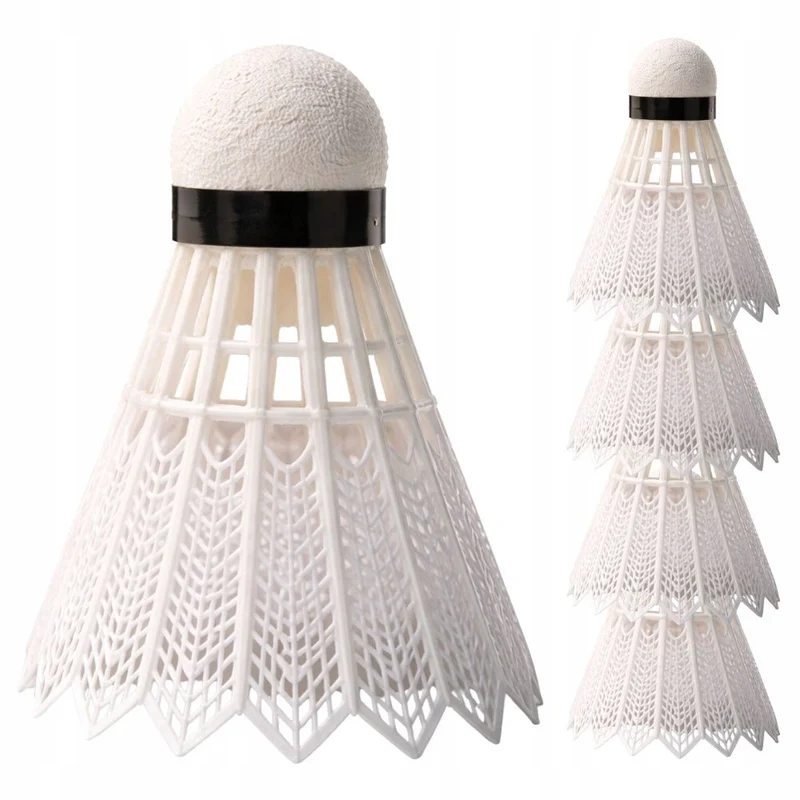 Badminton Federbälle weiß Shuttlecocks stabil Outdoor Freizeit 1 oder 5 Stück
