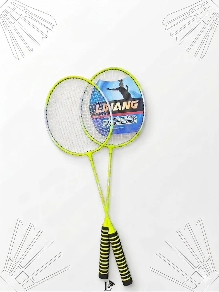 Badmintonschläger Set leicht stabil grün für Freizeit Training Sport