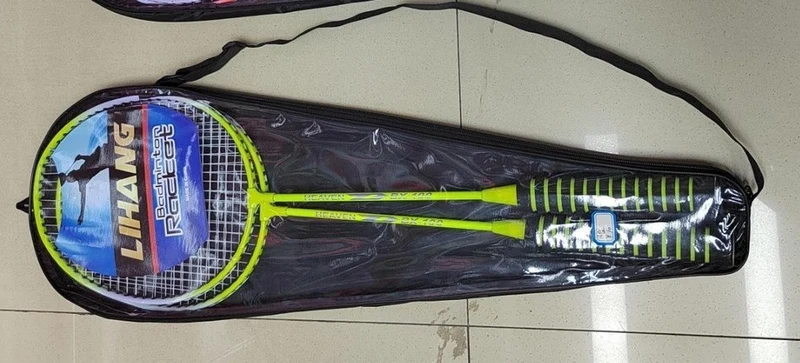 Badmintonschläger Set leicht stabil grün für Freizeit Training Sport