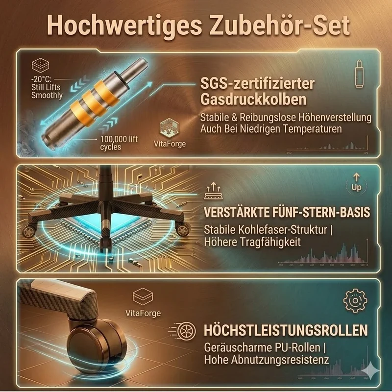 Gaming Stuhl ergonomisch Bürostuhl höhenverstellbar Drehstuhl 360°