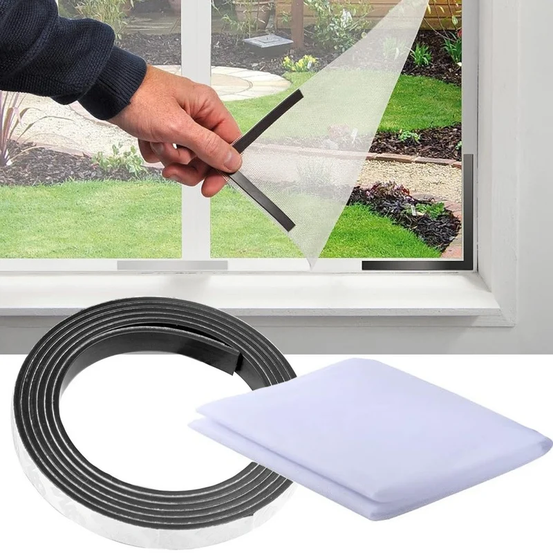 Fenstermoskitonetz magnetisch 150x180cm Fliegengitter zuschneidbar ohne Bohren