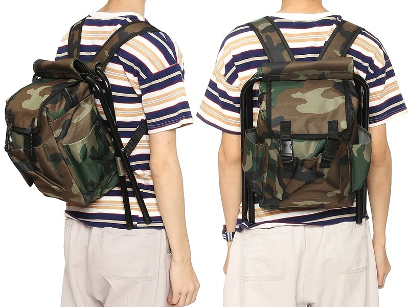 Angelstuhl Rucksack 3in1 faltbar Campingstuhl mit Tasche Outdoor