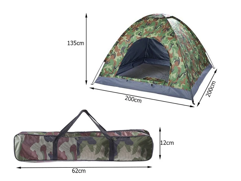 Campingzelt 2-3 Personen XXL leicht mit Moskitonetz Outdoor Reisezelt