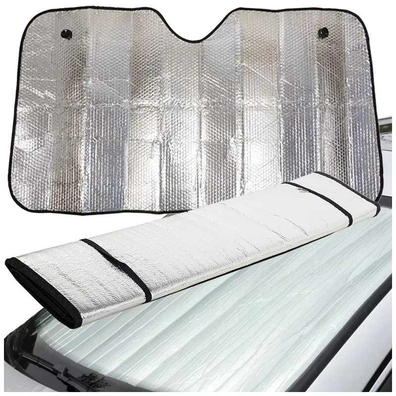 Auto Sonnenschutz für Windschutzscheibe 130x60cm – Hitzeschutz und Frostschutz Abdeckung